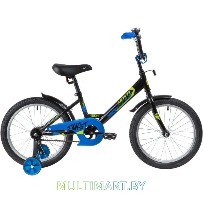 Детский велосипед Novatrack Twist 181TWIST.BK20 (черный/синий, 2020)